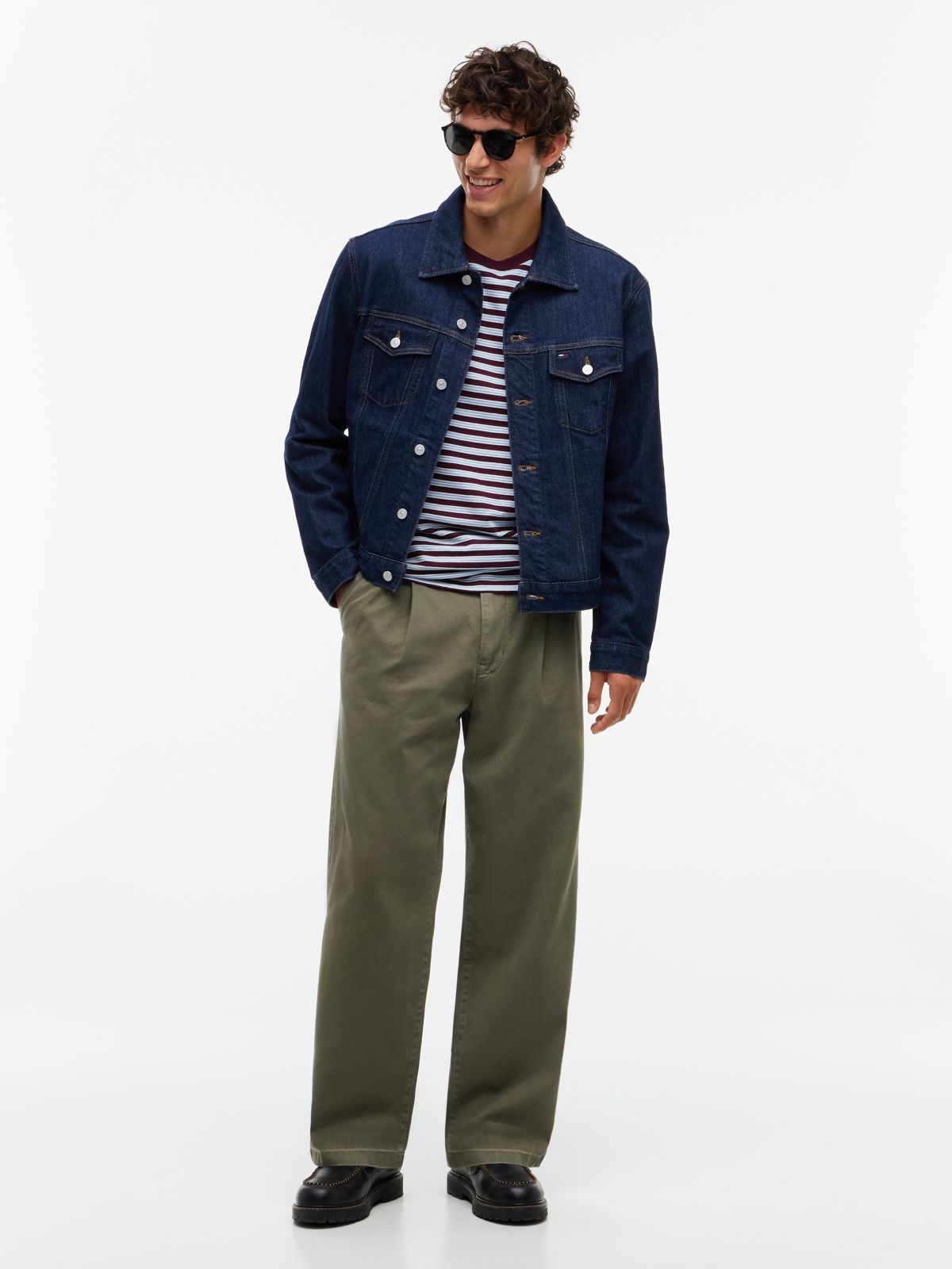Theo Loose Washed Chinos — Green