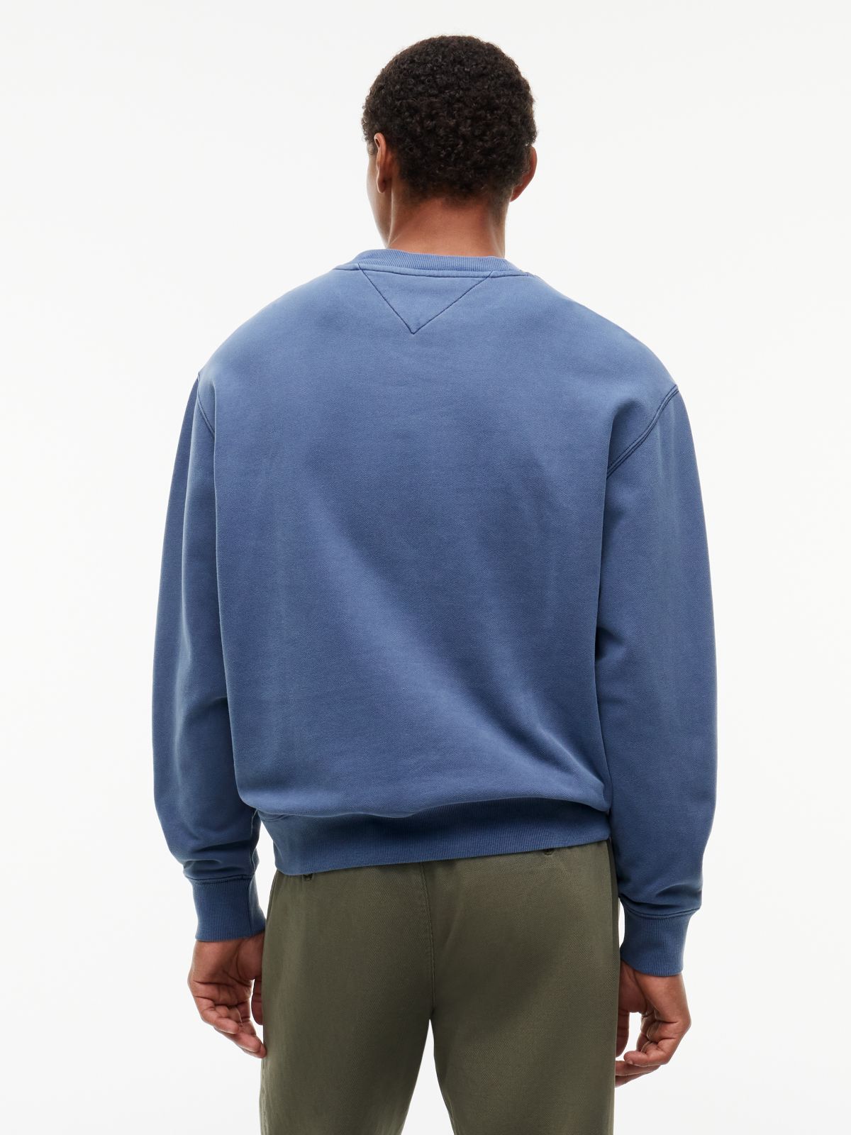 Varsity Logo Relaxed Terry Sweatshirt — Blue