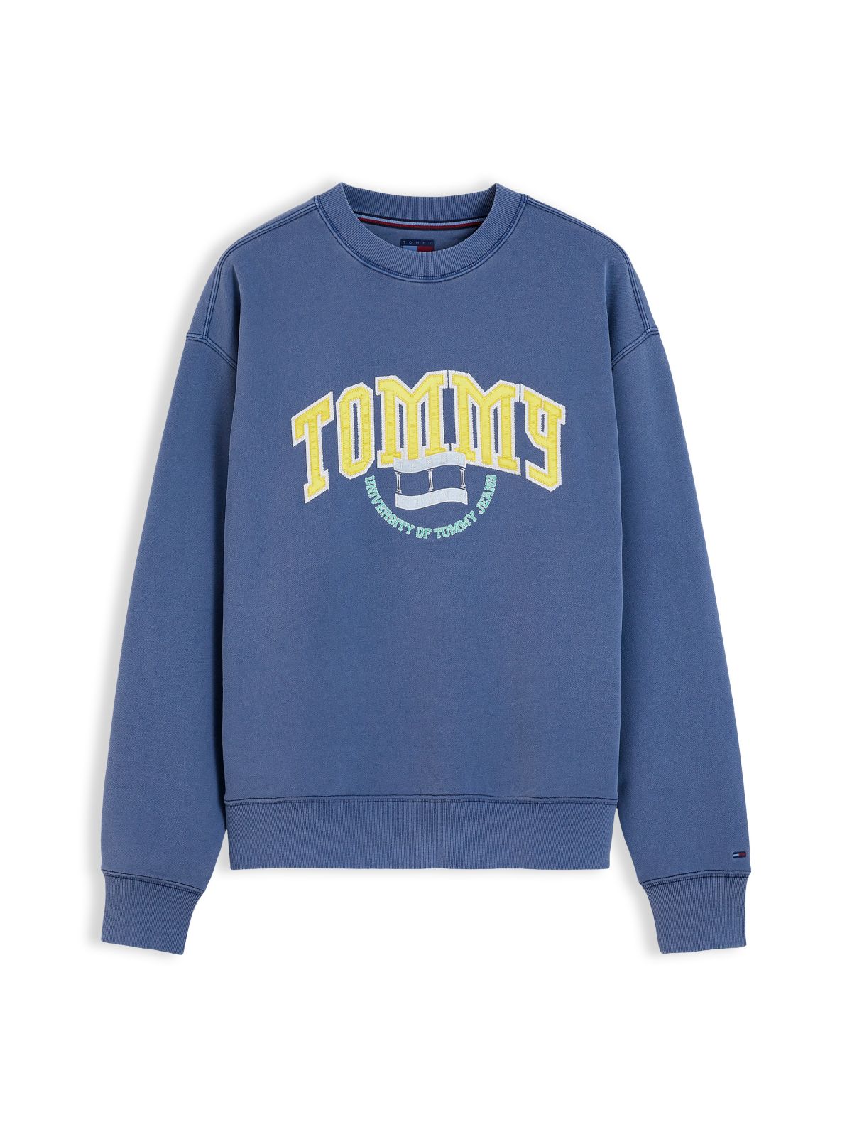 Varsity Logo Relaxed Terry Sweatshirt — Blue