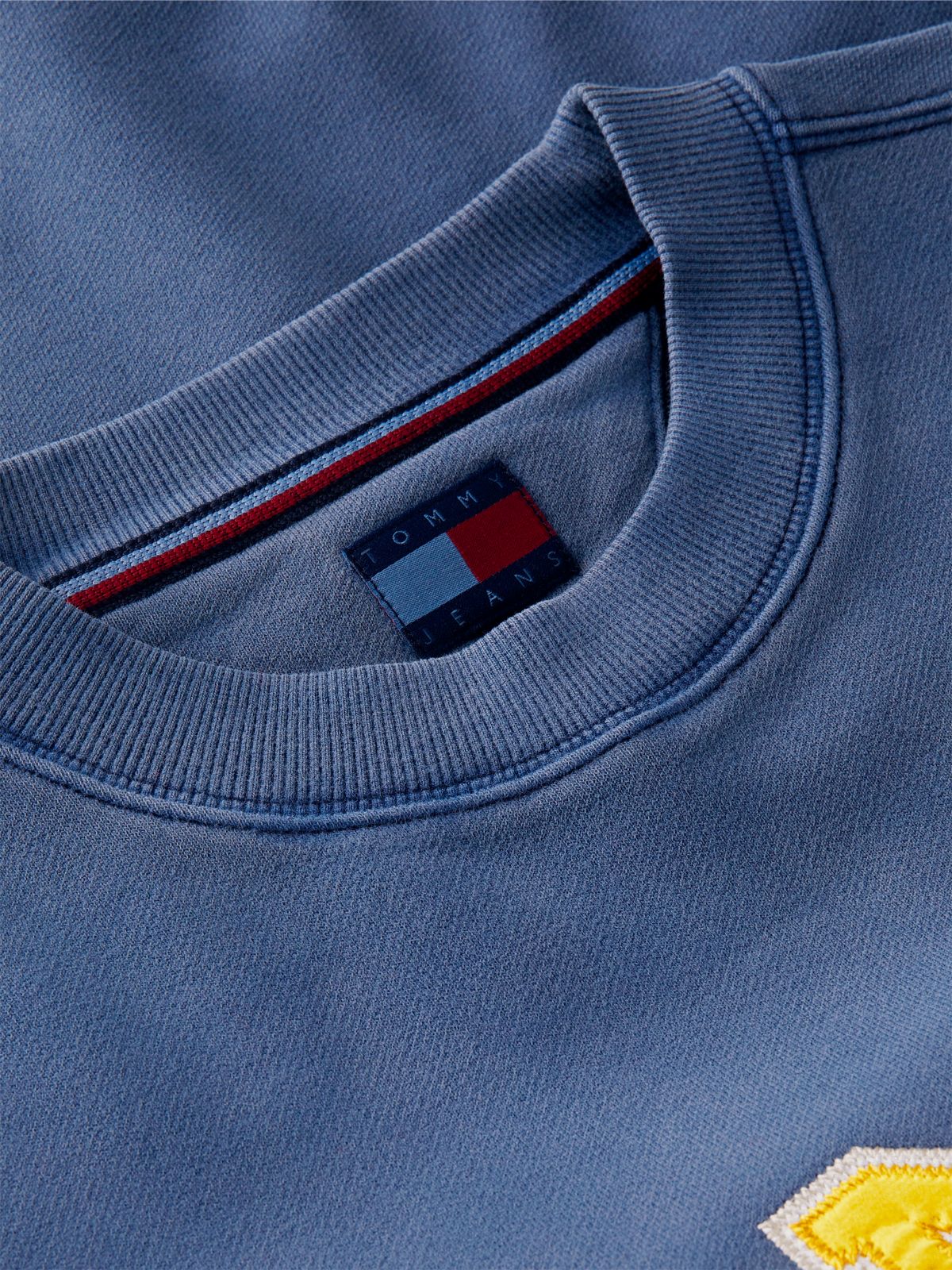 Varsity Logo Relaxed Terry Sweatshirt — Blue
