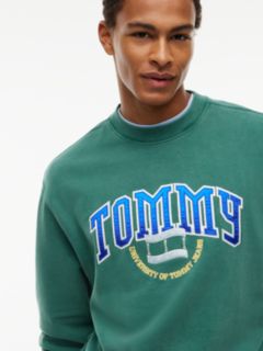 Varsity Logo Relaxed Terry Sweatshirt — Green 3