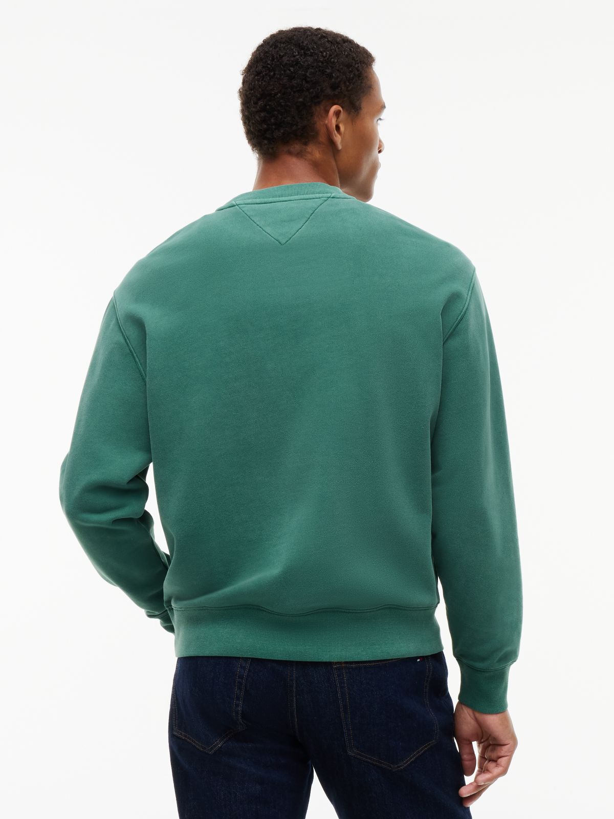 Varsity Logo Relaxed Terry Sweatshirt — Green