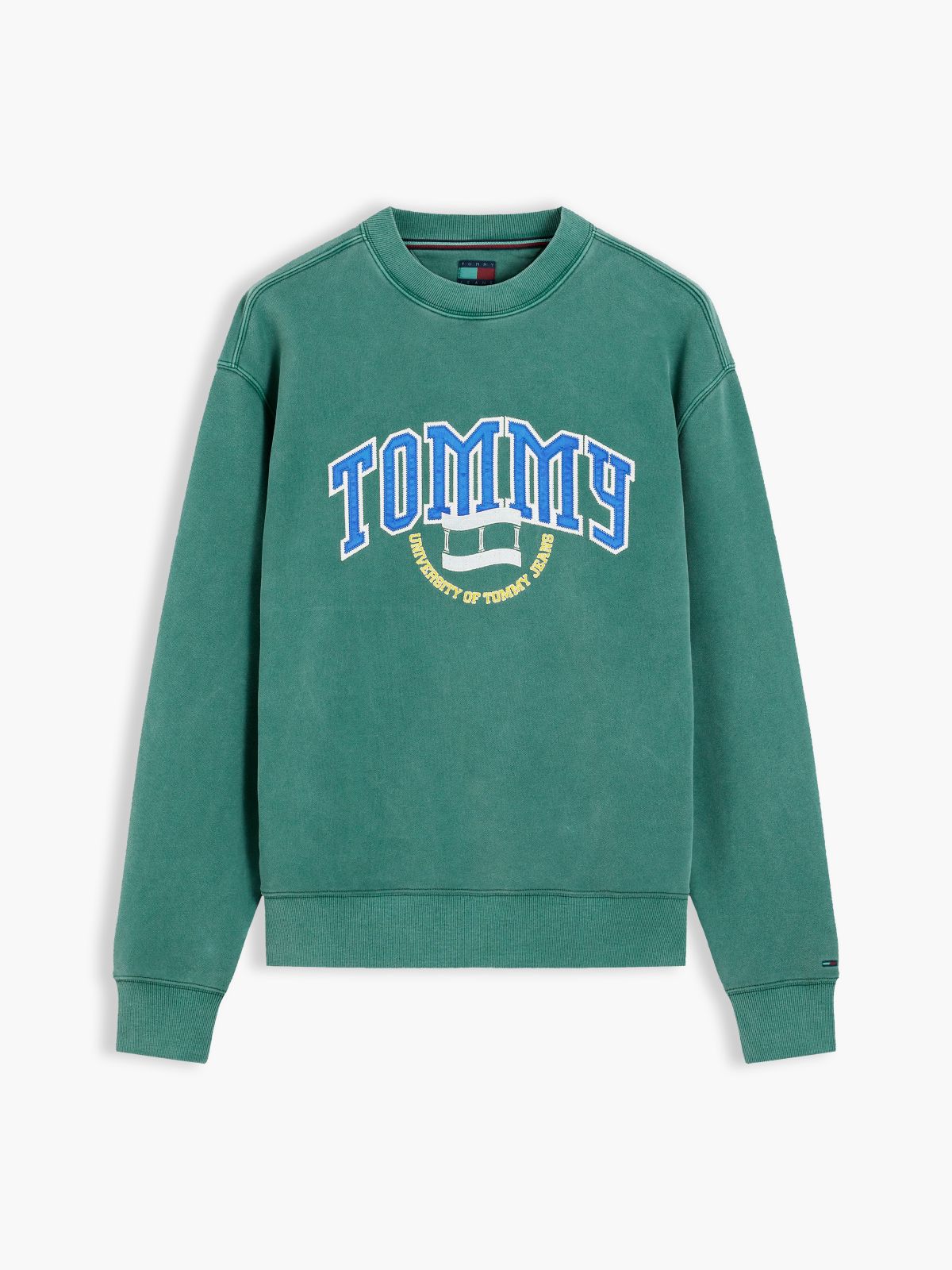 Varsity Logo Relaxed Terry Sweatshirt — Green