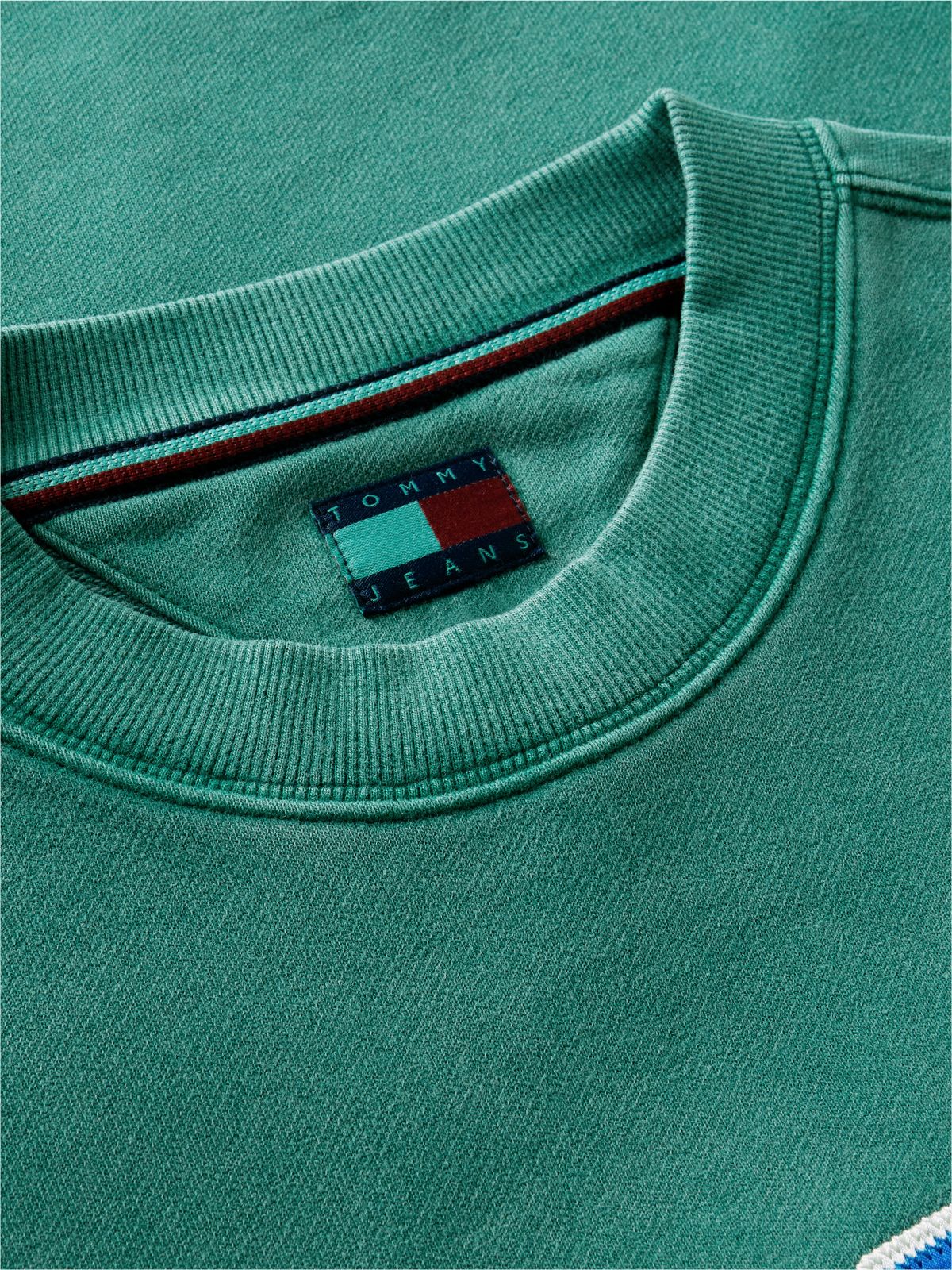 Varsity Logo Relaxed Terry Sweatshirt — Green