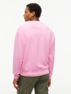 Varsity Logo Relaxed Terry Sweatshirt — Pink 4