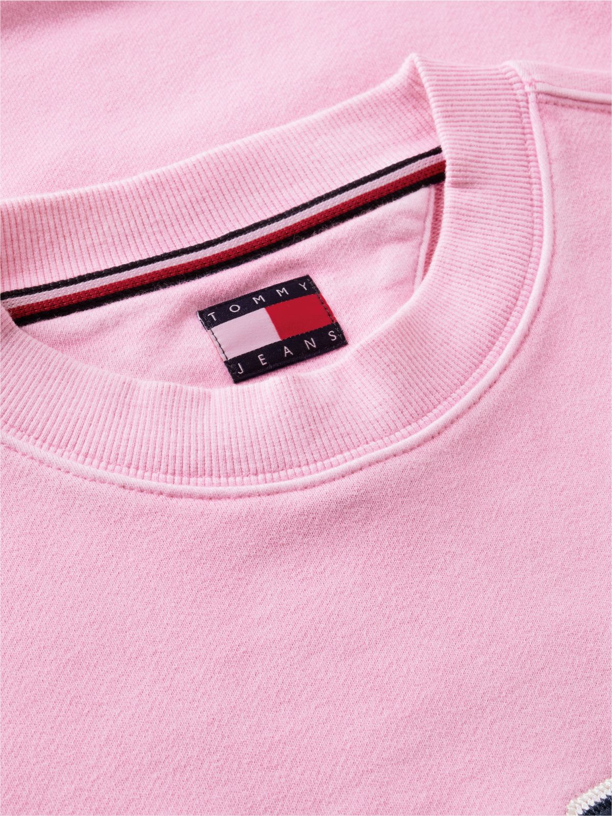 Varsity Logo Relaxed Terry Sweatshirt — Pink
