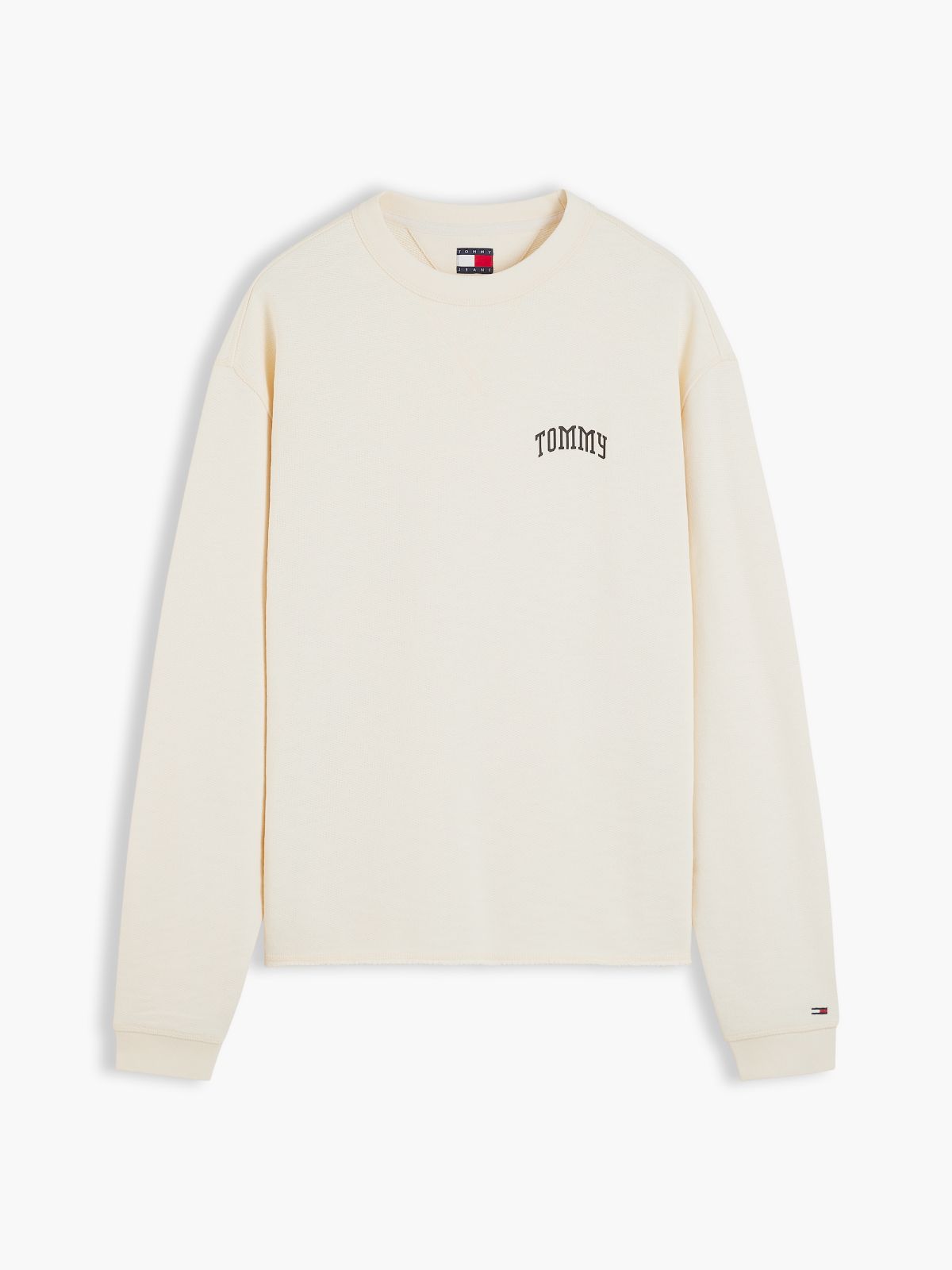 Logo Relaxed Crew Neck Sweatshirt — Beige
