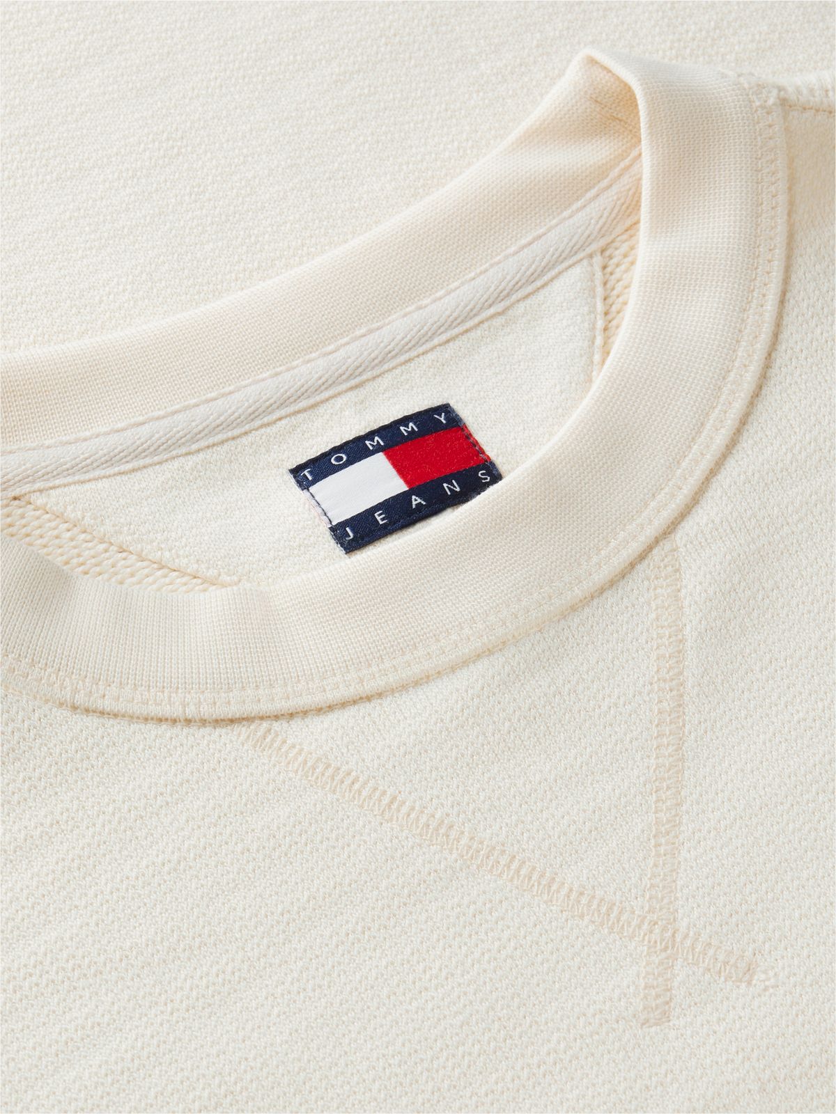 Logo Relaxed Crew Neck Sweatshirt — Beige