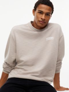 Logo Relaxed Crew Neck Sweatshirt — Grey 3