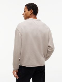 Logo Relaxed Crew Neck Sweatshirt — Grey 4