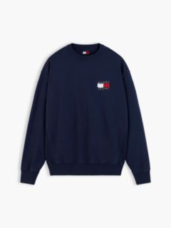 Back Wavy Flag Terry Relaxed Sweatshirt — Blue 5