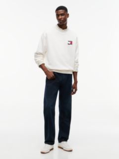 Back Wavy Flag Terry Relaxed Sweatshirt — White 2