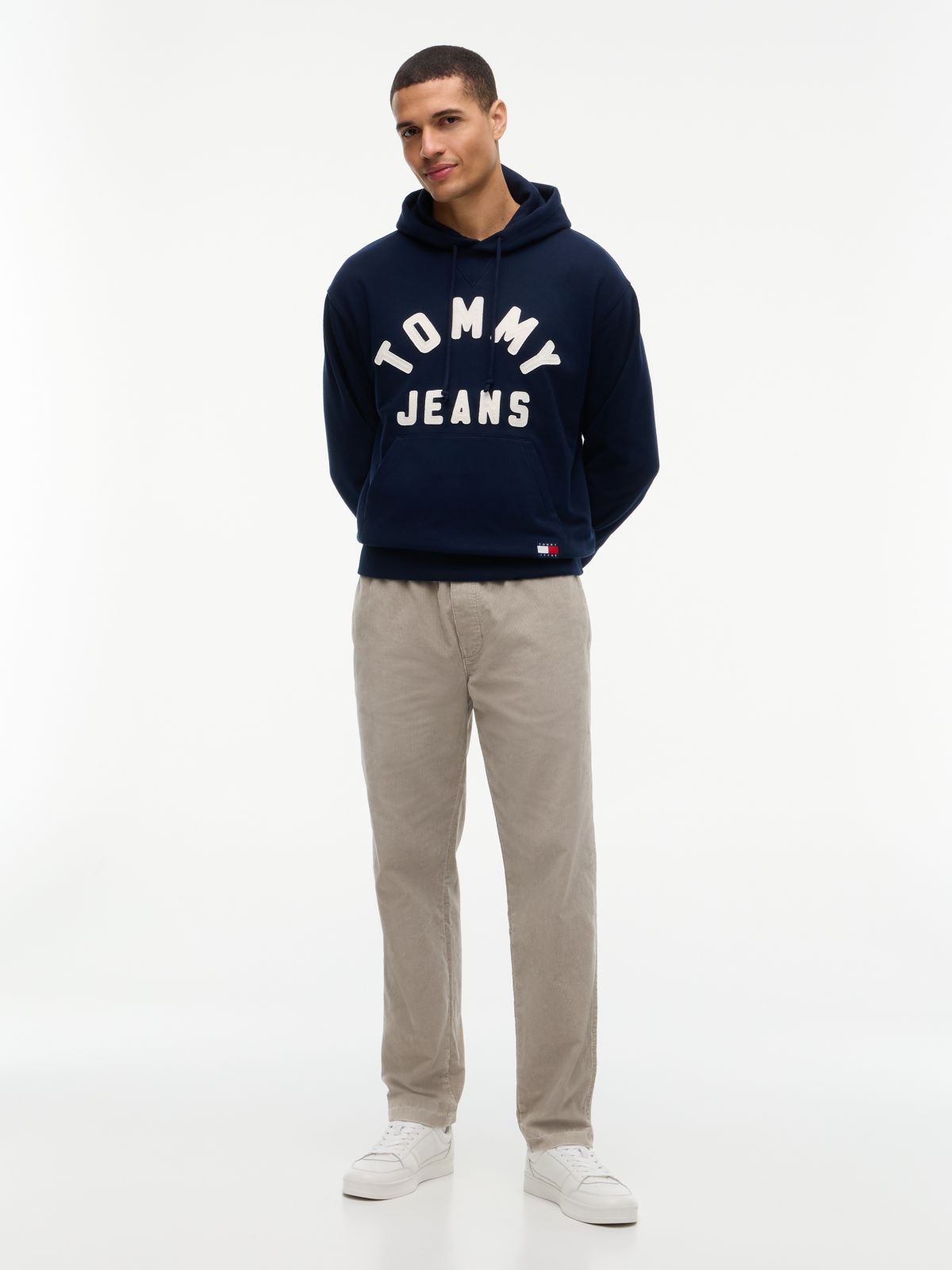 Classic Logo Relaxed Fleece Hoody — Blue