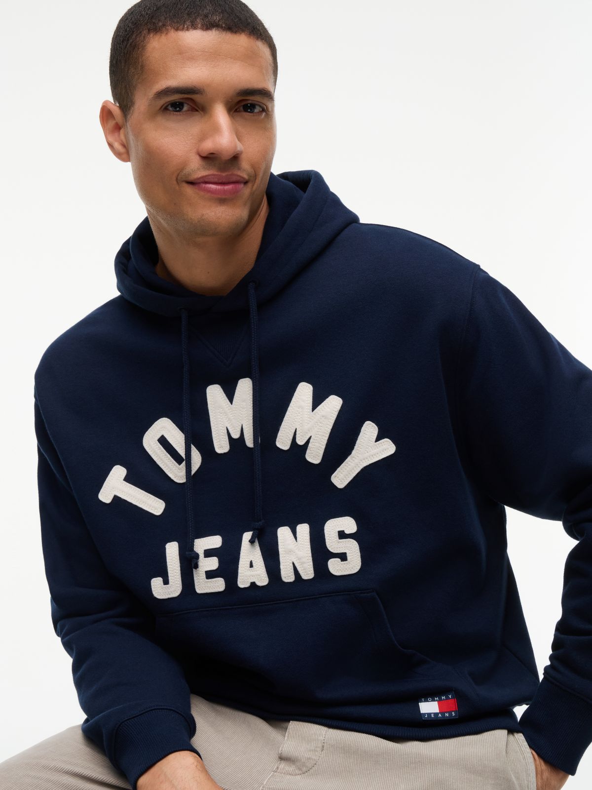 Classic Logo Relaxed Fleece Hoody — Blue