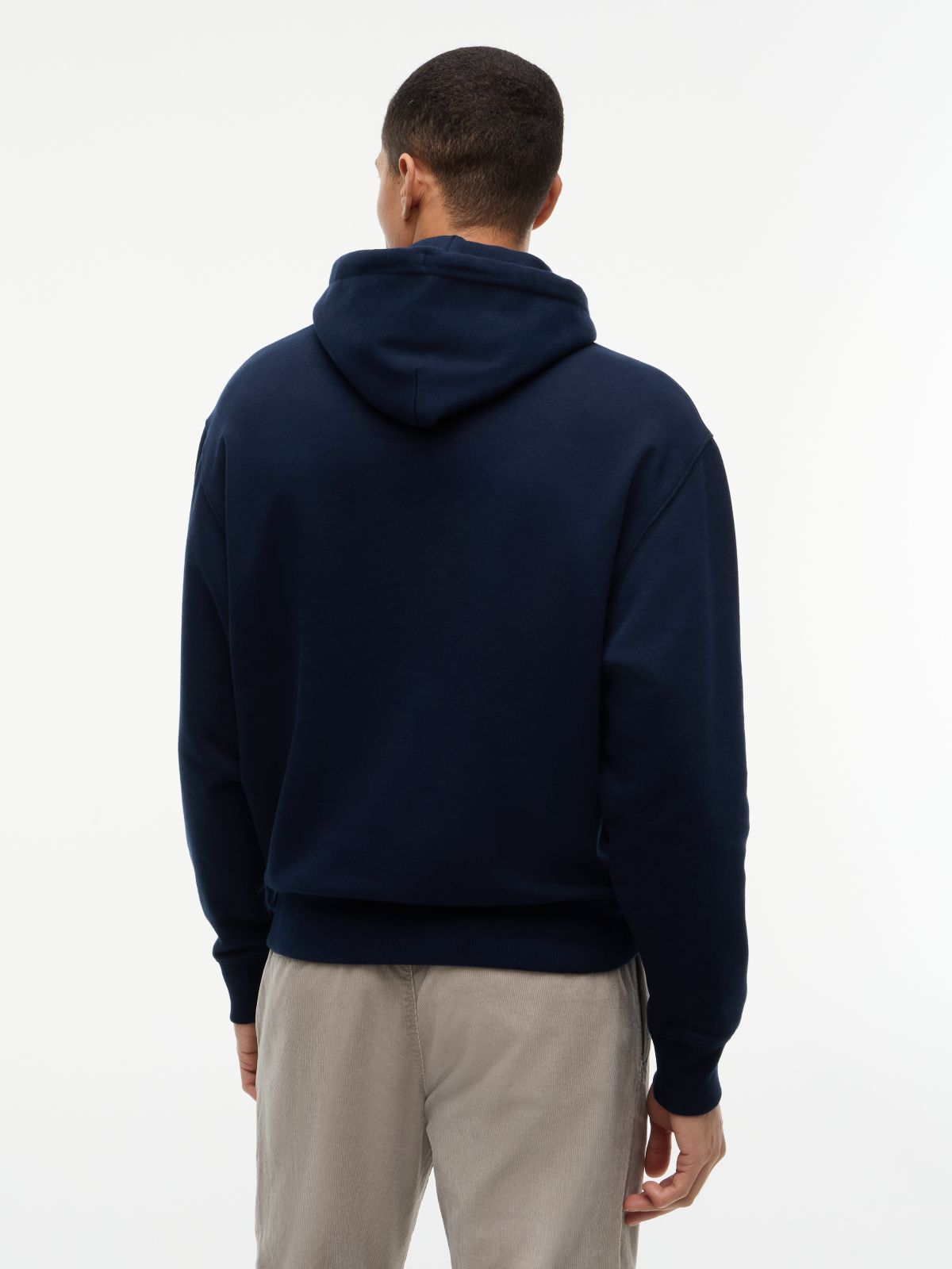 Classic Logo Relaxed Fleece Hoody — Blue