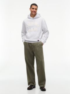 Classic Logo Relaxed Fleece Hoody — Grey 2