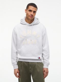 Classic Logo Relaxed Fleece Hoody — Grey 1