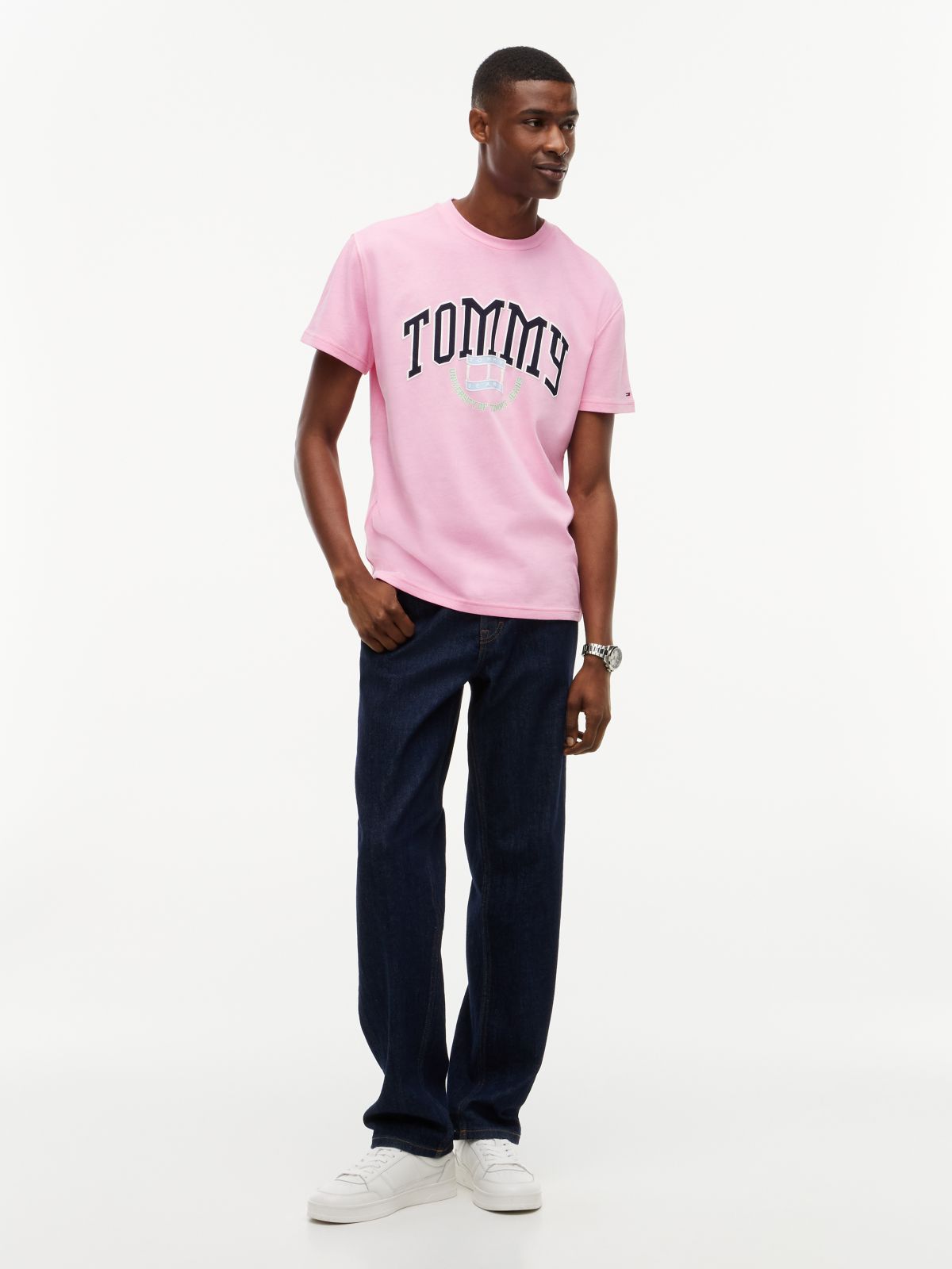 Varsity Logo Jersey T-Shirt — Pink