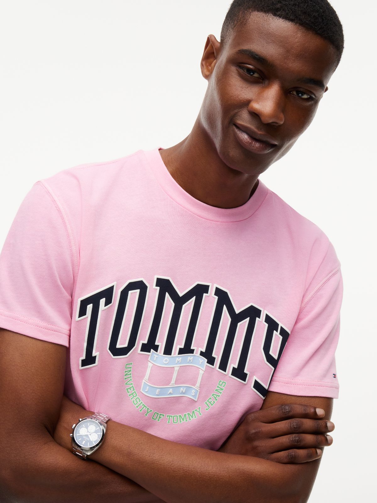 Varsity Logo Jersey T-Shirt — Pink