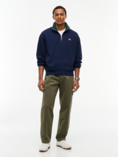 Tommy Badge Relaxed Quarter-Zip Sweatshirt — Blue 2