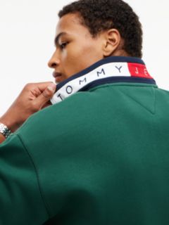 Tommy Badge Relaxed Quarter-Zip Sweatshirt — Green 3