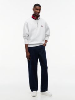 Tommy Badge Relaxed Quarter-Zip Sweatshirt — Grey 2