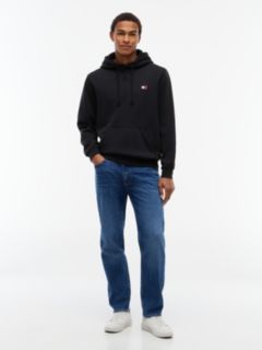 Tommy Badge Fleece Drawstring Hoody — Black 2