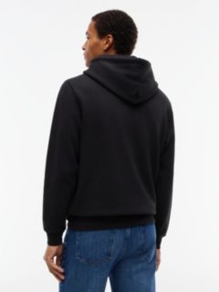 Tommy Badge Fleece Drawstring Hoody — Black 4