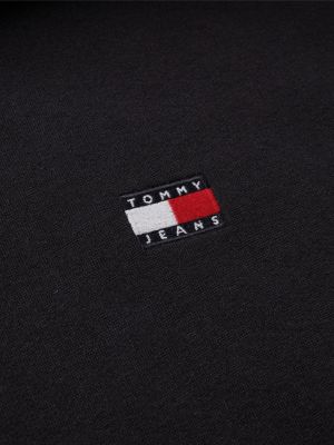 black badge fleece drawstring hoody for men tommy jeans