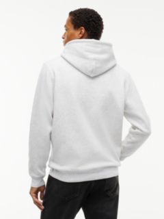 Tommy Badge Fleece Drawstring Hoody — Grey 4