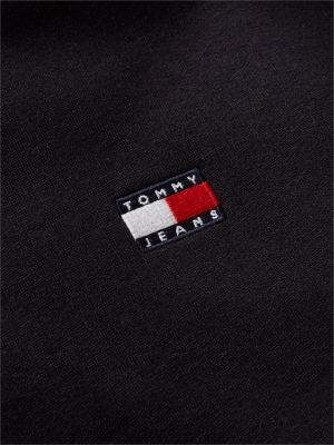 black badge fleece crew neck sweatshirt for men tommy jeans