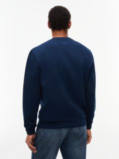 Badge Fleece Crew Neck Sweatshirt — Blue 4