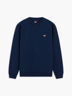 Badge Fleece Crew Neck Sweatshirt — Blue 6
