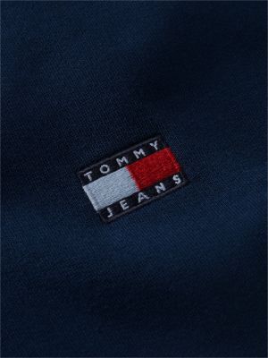 blue badge fleece crew neck sweatshirt for men tommy jeans