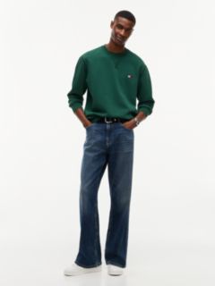 Badge Fleece Crew Neck Sweatshirt — Green 2