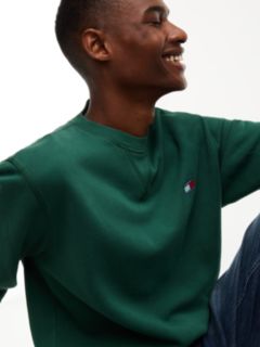 Badge Fleece Crew Neck Sweatshirt — Green 3