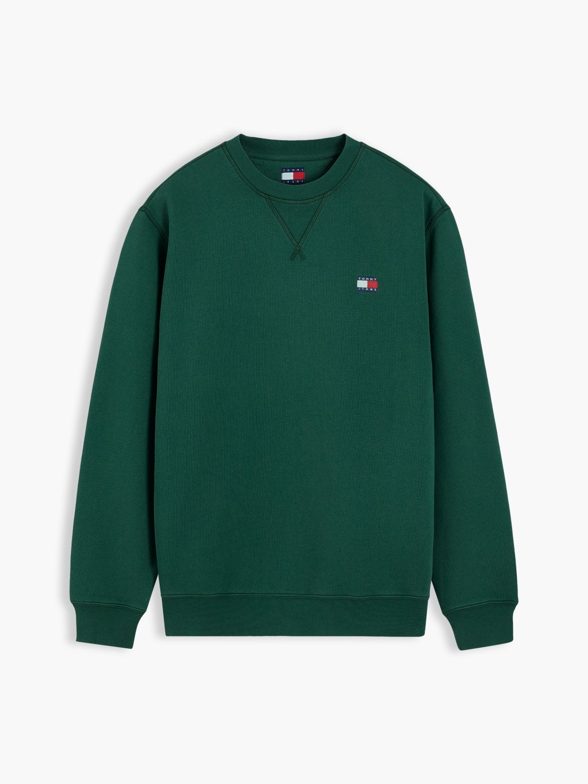 Badge Fleece Crew Neck Sweatshirt — Green