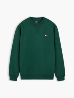Badge Fleece Crew Neck Sweatshirt — Green 5