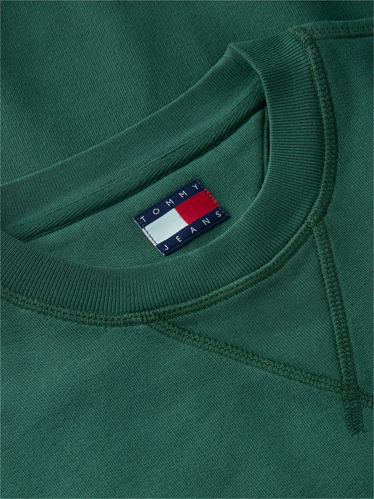 Badge Fleece Crew Neck Sweatshirt — Green
