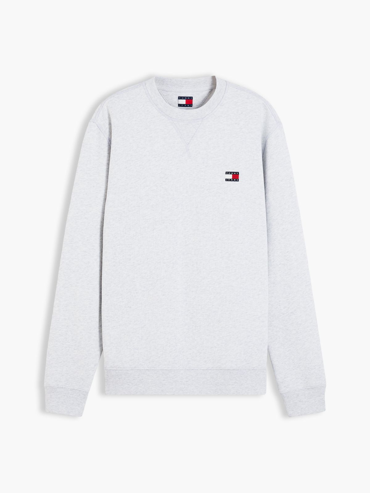 Badge Fleece Crew Neck Sweatshirt — Grey