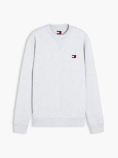 Badge Fleece Crew Neck Sweatshirt — Grey 5