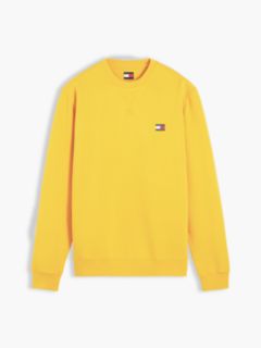 Badge Fleece Crew Neck Sweatshirt — Yellow 5