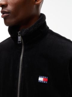 Washed Corduroy Zip-Thru Jacket — Black 3