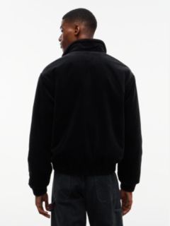 Washed Corduroy Zip-Thru Jacket — Black 5
