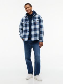 Tartan Check Oversized Overshirt — Blue 2