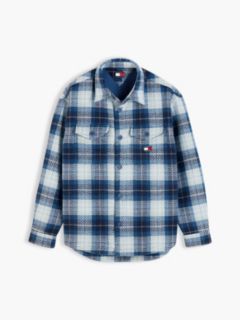 Tartan Check Oversized Overshirt — Blue 5