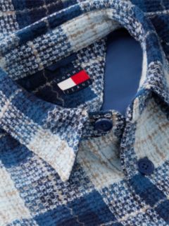 Tartan Check Oversized Overshirt — Blue 6