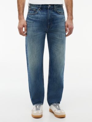 jean coupe standard sonny fuselé à moustaches blue pour hommes tommy jeans