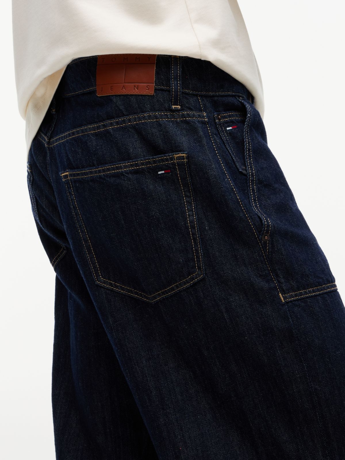 Jaimie Loose Straight Utility Jeans — Blue