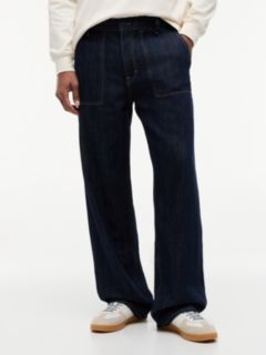 Jaimie Loose Straight Utility Jeans — Blue 1